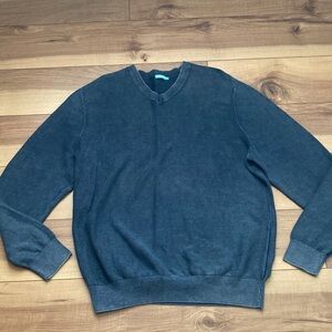 J McLaughlin Gray Blue V-Neck Sweater